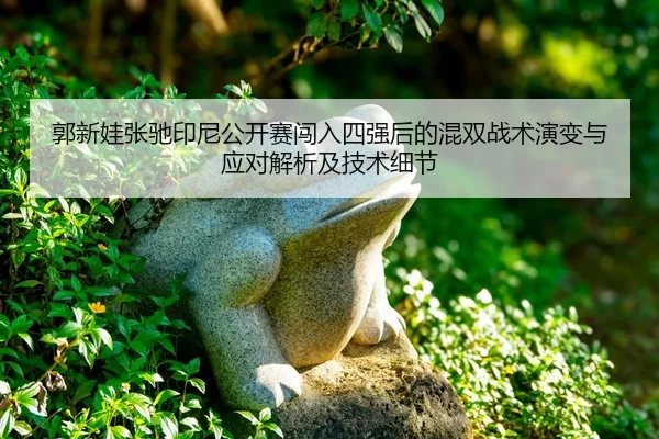 郭新娃张驰印尼公开赛闯入四强后的混双战术演变与应对解析及技术细节